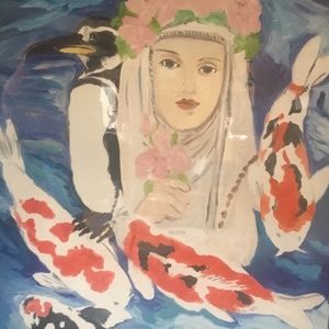 Hunt Slonem painting “Saint Rose of Lima”